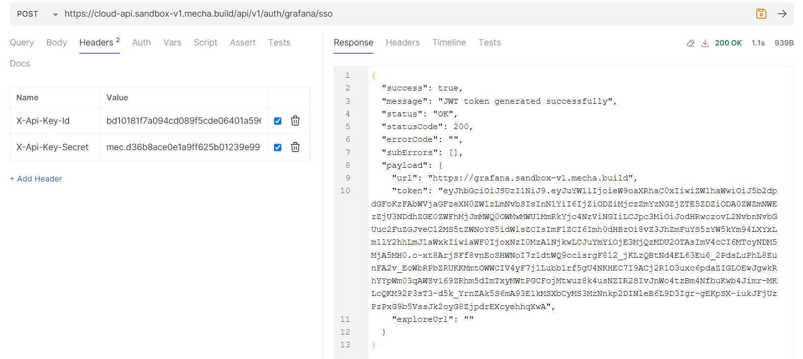 Launch Grafana